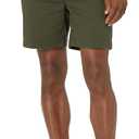 Amazon Essentials Mens Classic-Fit 7" Chino Shorts (29, Dark Olive)