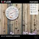 Taylor Precision Products Humidiguide Dial Thermometer (12-Inch), White, One Size