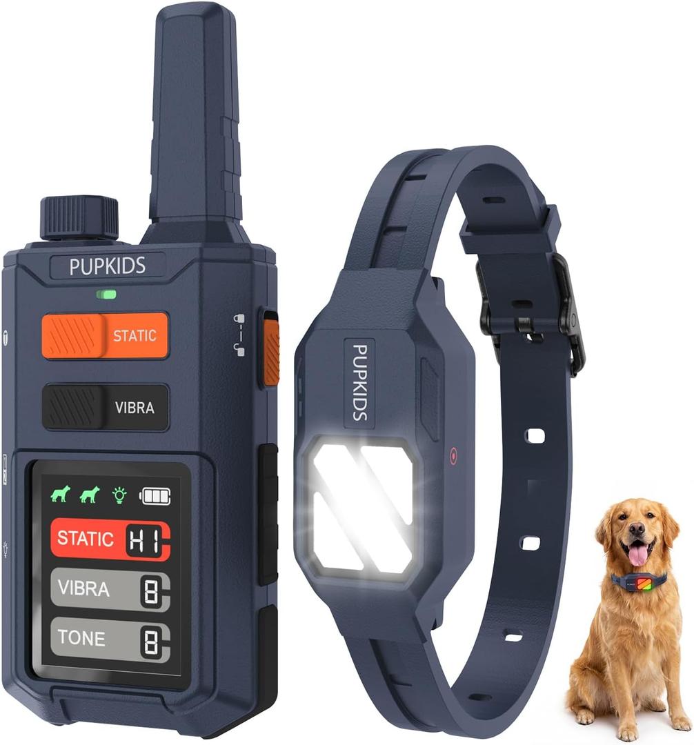 Dog Shock Collar - 4200FT Dog Training Collar with Remote for 20-140lbs Dogs, Innovative E Collar for Dogs Training with 4 Training Modes, Rechargeable Electric E-Collar for Large Dogs, Blue