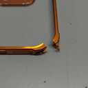 for iPhone 17 Pro Max Bumper Case Slim Thin Aluminum Metal Framelees Minimalist Borderless Design with Camera Lens Protector Shockproof Protective Cover for Men Women, Orange