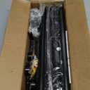 YaFex Curtain Rods 32-144 Inch, Heavy Duty 1 Inch Adjustable Curtain Rod for Windows, Black Extra Long Window Treatment Rods, Modern Design, Easy Installation