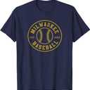 Milwaukee Baseball Seventh Inning Stretch Gameday Fan Gear T-Shirt (Small, Navy Blue)