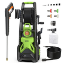 Pressure Washer, Foam Cannon, 4 Different Pressure Tips, Power Washer for Cars/Fences/Driveways/Home/Patios