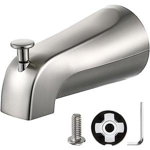 1 Pack Slip on Tub Spout with Diverter, Compatible with American Standard 8888026.002 Tub Spout, Bathroom Bathtub Faucet, Fits 1/2" Copper Water Tube(5/8" Dia), 5/32" Hex Wrench (Brushed Nickel)