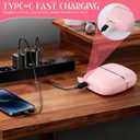 Mini Hair Straightener, Cordless&Rechargeable Portable Hair Straightener Brush with 3 Temperature Setting, Fast Heating Hot Comb&Anti-Scald Shell Plates,Mini Straightener Brush for Home Travel Gift, Black