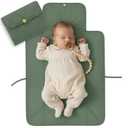 Portable Diaper Changing Pad - Soft and Easy to Clean Diaper Changing Mat for Babies - The Perfect Lightweight and Foldable Pad for Traveling (Sage)