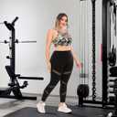 Plus Size Leggings, Black Mesh Yoga Pants for Women with Pockets High Waisted Tummy Control & Squat Proof Workout Leggings Black 5XL (Black)