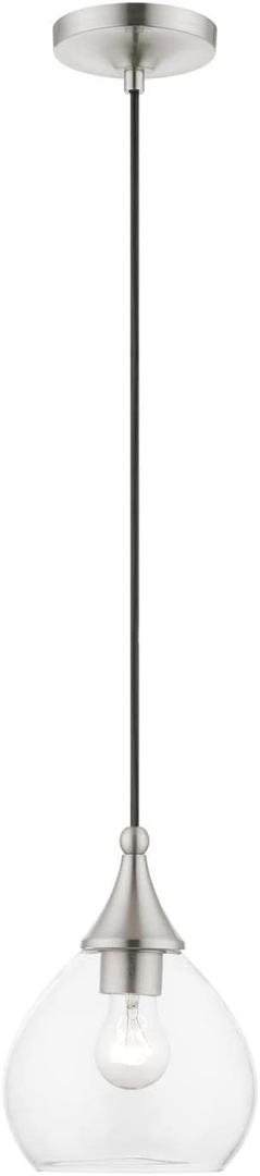 Livex Lighting, 46501-91, Catania, Mini Pendant, Brushed Nickel