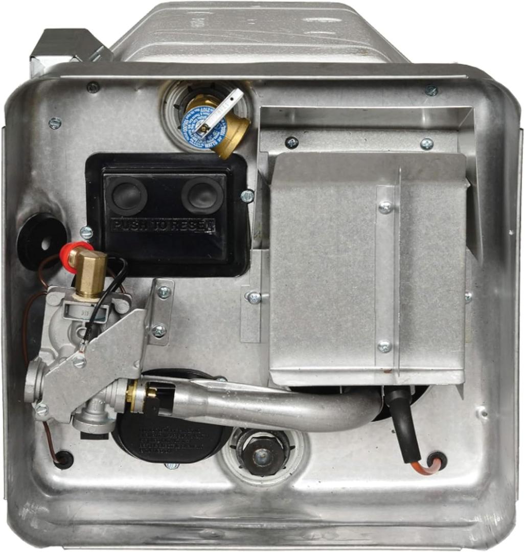 Suburban Advantage RV Tank Water Heater SW10DE - 10 gallon Porcelain Lined Steel Tank with Direct Spark Ignition (DSI) and Incoloy Electric Element (5243A)