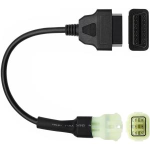 OBD Motorcycle Cable for Kawasaki Motorcycle 6pin 6 pin to 16pin OBD2 Diagnostic Adapter CANBUS Cable Fit for Kawasaki Z900RS/Z800/Z900/Z1000/ZX10R/ZX14R/H2 Euro 4 Adaptor Motorrad