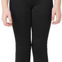 DANI CHINS Girls Athletic Bootcut Leggings Quick Dry Flared Compression Yoga Pants(Navy, 12)