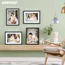 Egofine 12x16 Picture Frame Black, Covered by Plexiglass Made of Solid Wood, Display Pictures 9x12 and 11x14 with Mat or 12x16 Without Mat, for Wall Mounting Photo Frame