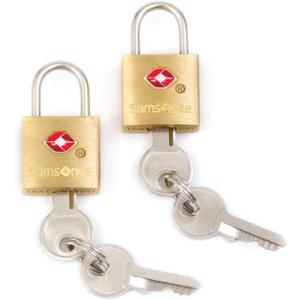Samsonite Travel Sentry 2-pack Key Locks, Brass, 2-Pack