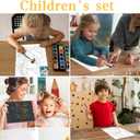 48 PCS Paint Kits for Kids with Writing Tablet, 12 Acrylic Paints, 12 Markers, 10 Brushes, 6 Canvas Panels, 3 Coloring Books Wood Easel, Paper Pad for Beginner Toddlers