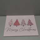 BIWSHA Pink Christmas Wall Art, Merry Christmas Trees Canvas Prints, 11x14 - Home Decoration for Bathroom, Living Room, Bedroom