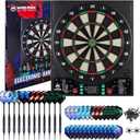 WIN.MAX Electronic Dart Board, LED Display Automatic Scoring Dartboard Sets for Adults with 12 Darts 100 Soft Tips, Dart Board Electronic Scoreboard, Power Adapter, Outdoor