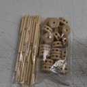 Wooden Building Blocks 60PCS Montessori STEM Toy for Kids 6+, Natural Wood Splicing Joints and Sticks Educational Sensory Tinker Creative 3D Playset Stacking Game