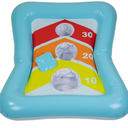 Inflatable Bean Bag Toss Swimming Pool Game Blue Synthetic Fiber