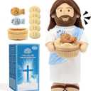 Yelakey 14" Jesus Plush Talking Doll,Jesus Stuffed Doll Plushie Speaks Bible Verses Story Bible Songs Religious Gift for Kids Easter Christmas