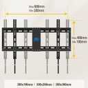 Mounting Dream TV Wall Mount for Most 37-75 Inch TVs, Universal Tilt TV Mount Fit 16", 18", 24" Stud with Loading Capacity 132lbs, Max Vesa 600 x 400mm, Low Profile Flat Wall Mount TV Bracket