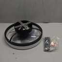 VOLISUN 13 inch Small Ceiling Fans with Lights and Remote, Low Profile Ceiling Fans with Light, 3000K-6500K Dimmable LED Ceiling Light Flush Mount, Bladeless Fandelier Ceiling Fan (Black)