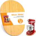 Bamboo Slider Mat Compatible with KitchenAid 5-8 Quart Bowl Lift Stand Mixer Attachments, Protect for Kitchen Countertop (for 5-8 Qt Bowl Lift Mixer)