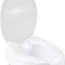 Drive Medical Raised Toilet Seat with Lock and Lid, Standard Seat, 4"