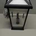 MO&OK Large Outdoor Pendant Light Fixtures,Height Adjustable Porch Lights, Black 