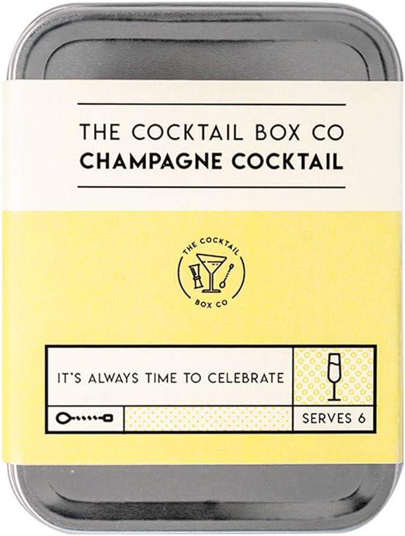 The Cocktail Box Co Champagne Cocktail Kit - Make Premium Hand Crafted Cocktails Gifts for Him or Her - 1 Kit