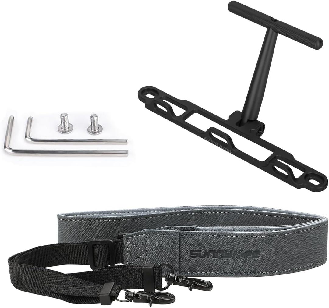 BTG DJI RC 1/RC 2 Remote Controller Handle Mount & Lanyard Neck Strap for DJI Flip/Mini 4 Pro/Air 3 3S /Mini 3 Pro/Mavic 3 Classic Pro Controller Accessories Lanyard (Black)