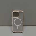 TORRAS for iPhone 16 Pro Case Translucent Matte Back/Desert Titanium Edge | Compatible with MagSafe, Military Grade Drop Protection, Stronger Magnetic, Shockproof Airbag, Color Button, Slim