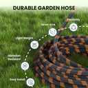 Giraffe Tools Garden Hose 25FT 1/2 Lightweight Flexible Water Hoses Burst 600 psi with 9 Spray Function Nozzle Heavy Duty Hose