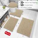 Arotive Luxury Bathroom Rugs 50x30, Extra Soft Thick Absorbent Shaggy Chenille Bath Rugs, Non-Slip Machine Wash Dry, Bath Mats for Bathroom Floor, Tub and Shower, Home Decor Accessories, Beige
