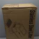 Stainless Steel Litter Box with Lid,Front Entry Top Exit Kitty LitterBox,Extra Large Enclosed Metal Cat Box with Litter Scoop & Litter Mat-Black