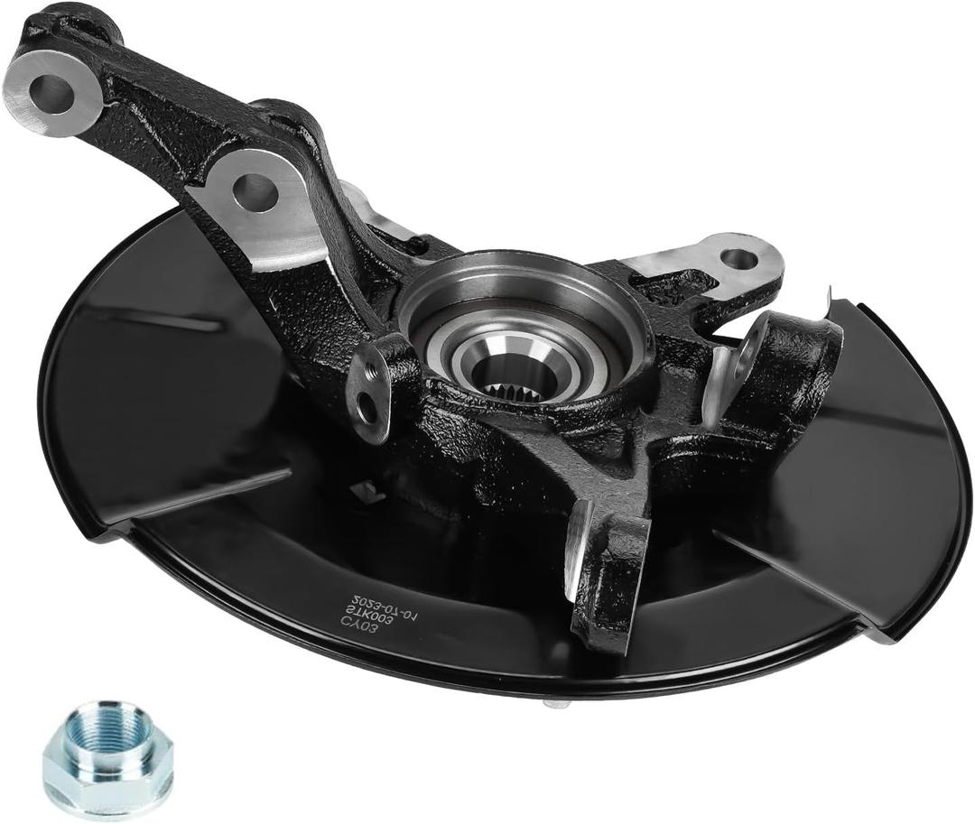 Front Left Steering Knuckle & Wheel Bearing Hub Assembly Fit for Honda Civic 2006-2011 1.3L 1.8L(without Si/MUGEN Si Model, Not fit 2.0L) Replace for 698451 698-451 44300SNA952 44300TR0951 Driver Side