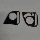 Car Accessories Fit for Honda CRV CR-V 2017-2021 & Fit for Honda Civic 10th Gen 2016-2021 ABS Carbon Fiber Inner Button Sticker Frame Cover Trims (High Configuration Version) 2PCS