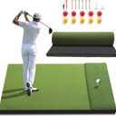 Fanshaw Premium Dual Golf Mat 5x4FT 40mm Thickened for Practice | Durable Golf Hitting Mat: Tee, Fairway & Rough Turf for Driving & Chipping, Indoor & Outdoor Backyard&Simulator Training