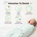 3-Pack Organic Baby Swaddle Sleep Sacks - Swaddles for Newborns, Infant 0-3 Months, Baby Girls, Boys, Soft & Snug Newborn Sleep Sack, Nursery Swaddling Blankets (Garden, OS)