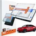 For Tesla Model Y (2020-2025) & Model 3 (2017-2023) Matte Screen Protector [No More Glare& Fingerprint] - 9H+ Tempered Glass 15 inch - Mounting Frame - Not for Juniper & Highland