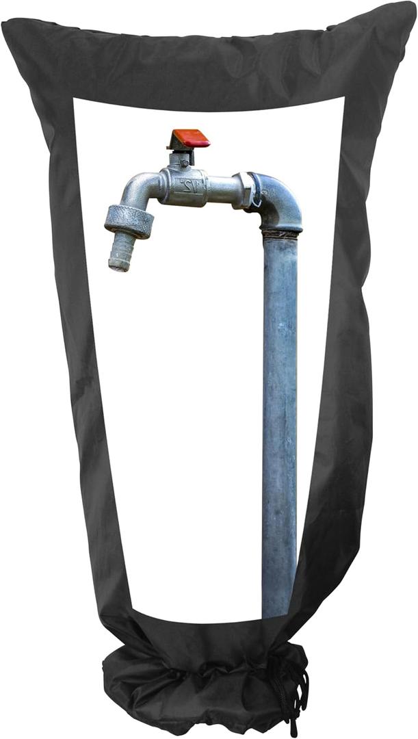 Gardzen XXL Outdoor Faucet Cover for Winter Freeze Protection, Pipe Covers for Winter, Long Faucet Socks 15" W x 28" H