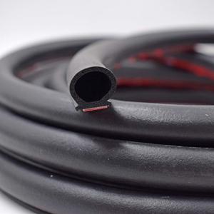 Seal Strip Big D-Shape Weatherstrip Door Seal 0.649" Height X 0.57" Width Automotive Door Soundproofing, Car Motor Auto Door Rubber Weather Stripping Hollow Black (20 FT)