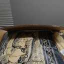 Stratford Park Medallion 7 Piece Navy Comforter Set, California King Size Jacquard Bedding, All Season Bedding Set, Bed Skirt, Pillows & Shams