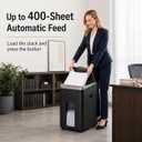 Paper Shredder Heavy Duty 400-Sheet Auto Feed, Micro Cut P5 Security
