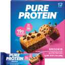 Pure Protein Bars, High Protein, Nutritious Snacks to Support Energy, Low Sugar, Gluten Free, Brookie, 1.76oz, 12 Count (Packaging May Vary)