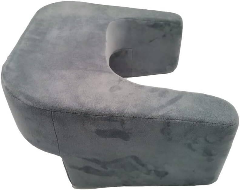 Porodo Lifestyle Reading Lap Desk Pillow Work Comfort With Cup Holder Side Pocket High Density Foam and Washable cover - Grey, 24" x 24" x 10"