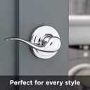 Kwikset Tustin Interior Passage Door Handle, Lever For Closet and Hallway Doors, Reversible Non-Locking Handle Lever, Polished Chrome (Passage (Pack of 1))