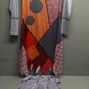 Women Christmas Nightmare Costume Adult Halloween Costumes Long Sleeve Dress with Patch Movie Character Cosplay Outfit, S