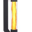 64 Inches Rocket Stove, Wood Pellet Patio Heater with Glass Tube, Portable Fireplace for Backyard, Porch, Patio and Garden