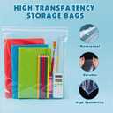 40 Pack Large 3 Gallon Storage Bags with Zipper Top, 16 x 18 inch Zipper Bags, Clear Plastic Bag for Storage, Reusable, Sealable Storage Bag for Clothes, Travel & Moving, Double-sided Thickness 4 Mil