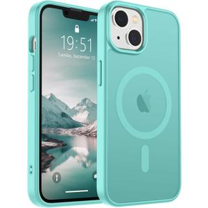 SUPFINE Magnetic for iPhone 14 Case & iPhone 13 Case (Compatible with MagSafe)(Military Grade Drop Protection) Slim Translucent Matte Shockproof Phone Cover,Blue Green SUPFINE Magnetic for iPhone 14 Case & iPhone 13 Case (Compatible with MagSafe)(Military Grade Drop Protection) Slim Translucent Matte Shockproof Phone Cover,Blue Green